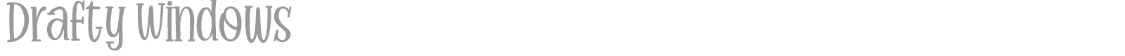 Drafty Windows font preview